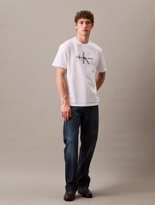 Monogram Logo Graphic Classic Crewneck T-Shirt, Brilliant White, hi-res