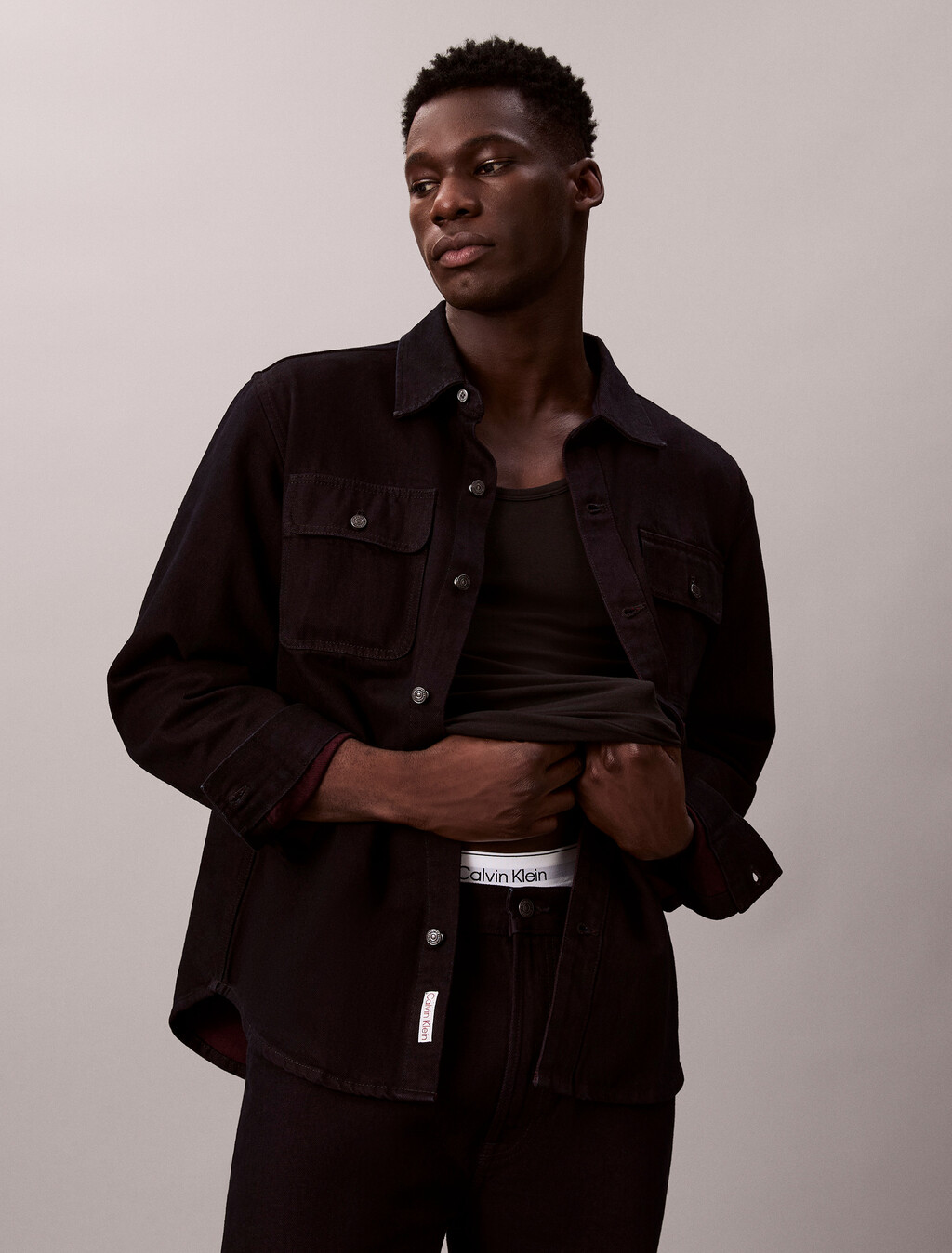 90's Denim Shirt Jacket, MERLOT, hi-res