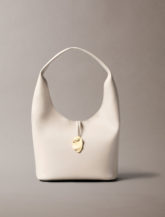 Stone Lock Slouchy Small Shoulder Bag