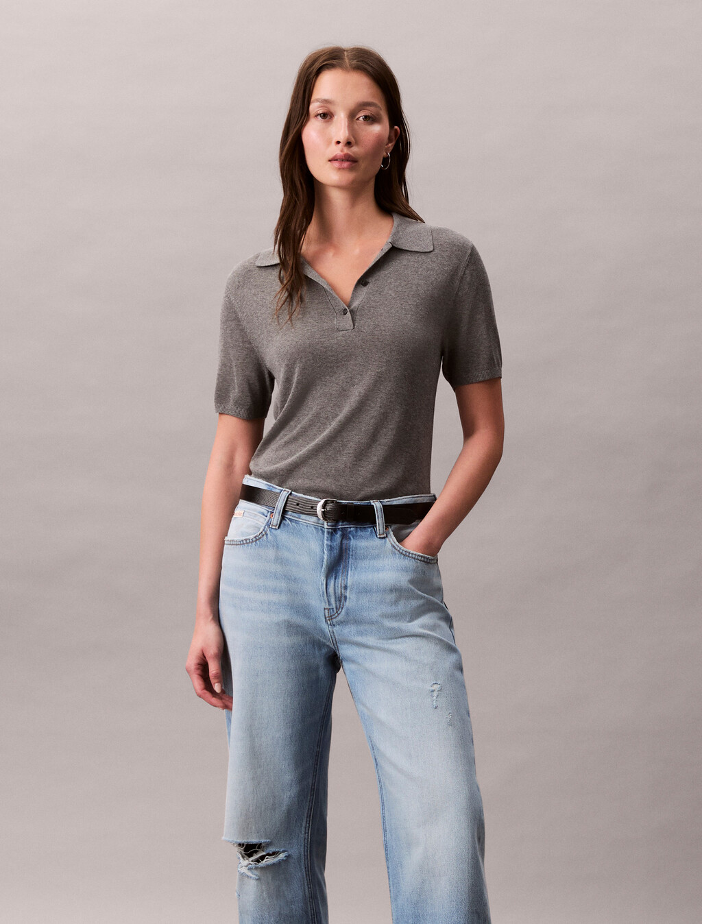 Relaxed 90's Distressed Jeans, HUNTINGTON, hi-res