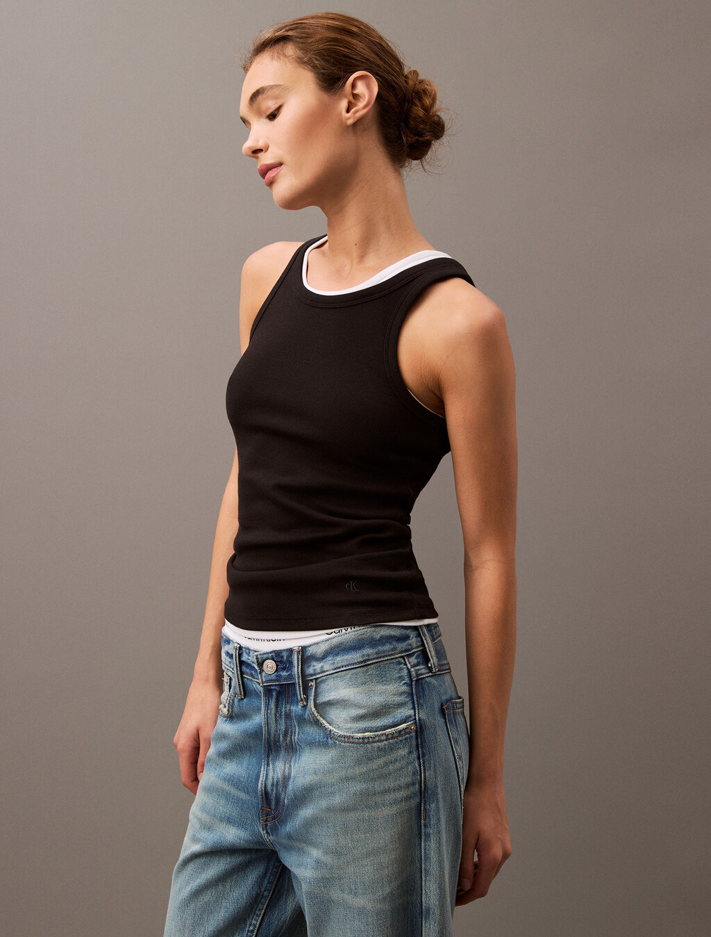 Contour Rib Tank, Black Beauty, hi-res