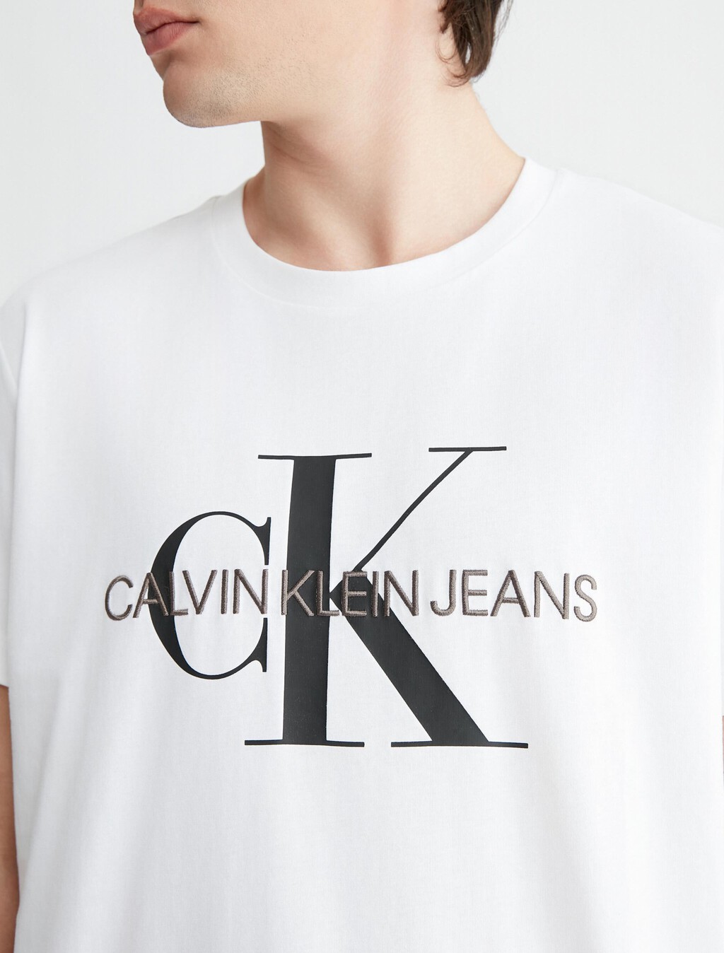 Monogram Organic Cotton Tee, Bright White, hi-res