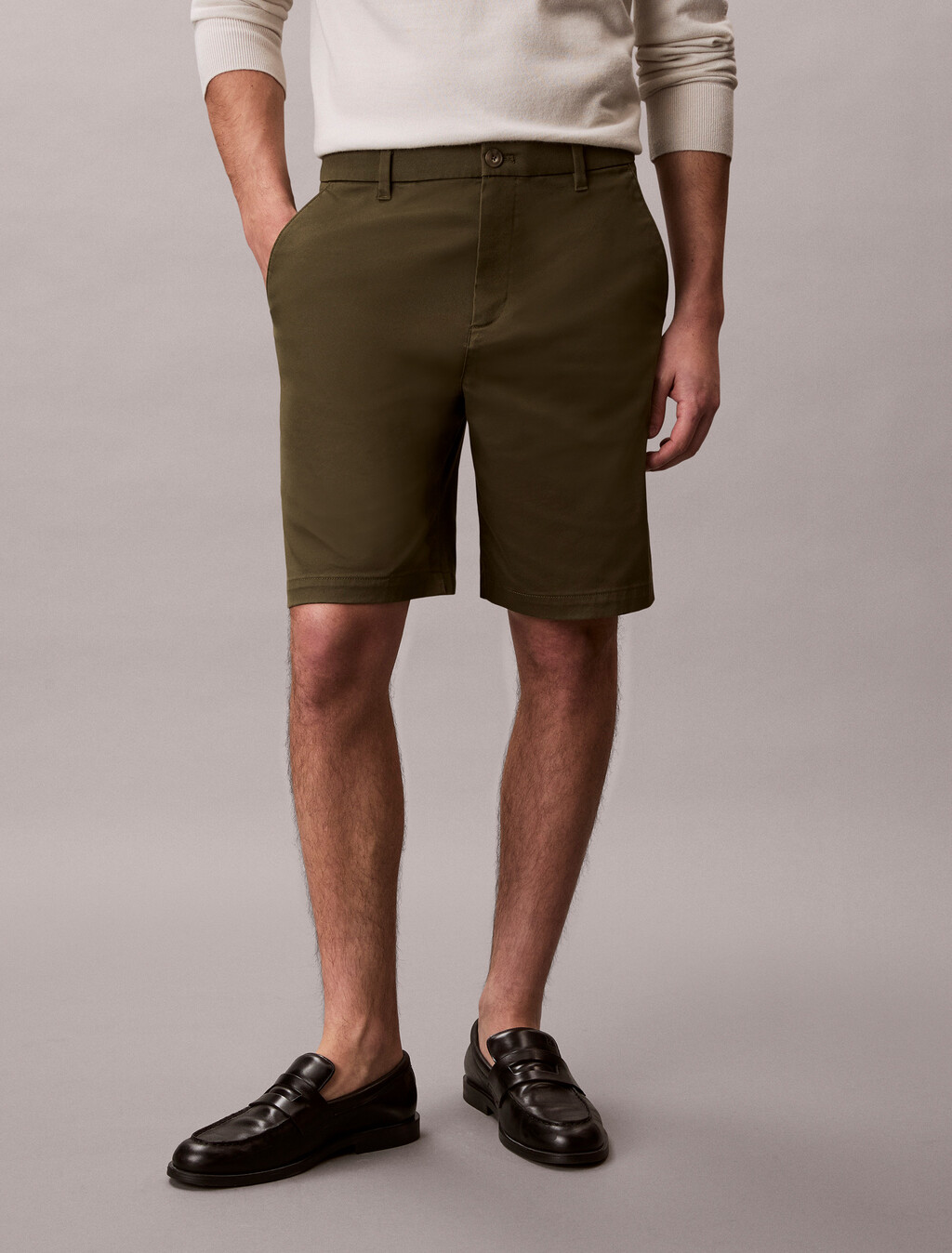 Refined Cotton Stretch Short, Fatigue, hi-res
