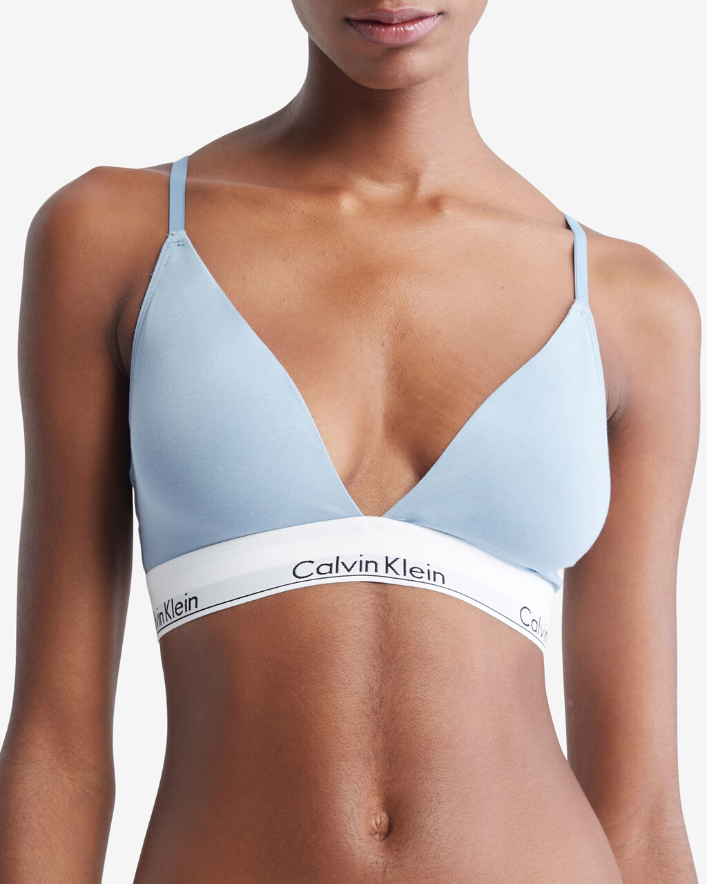 MODERN COTTON LIGHTLY LINED TRIANGLE BRA, Iceland Blue, hi-res