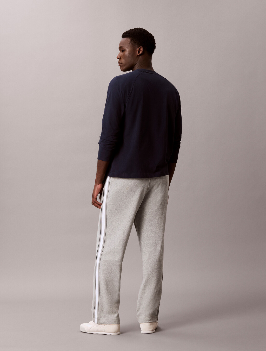 棉質混紡毛圈布束口運動褲, Medium Grey Heather, hi-res