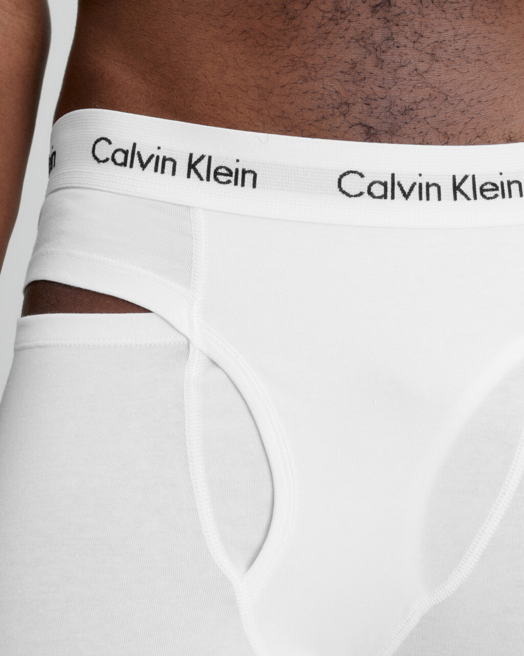 Deconstructed Cotton Stretch Trunks, White, hi-res