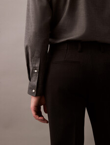 Slim Wool Gabardine Trouser, Charcoal Heather, hi-res