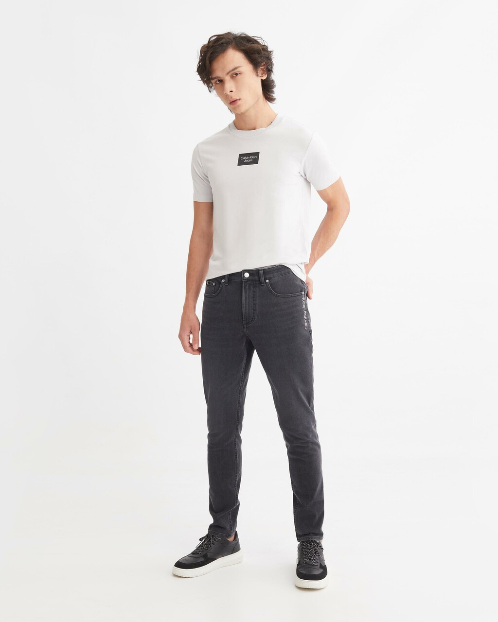 ULTIMATE STRETCH 直身牛仔褲, 073 WASHED BLK, hi-res