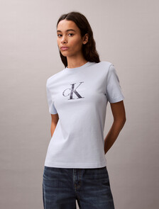Monogram T-shirt, Breezy Blue, hi-res