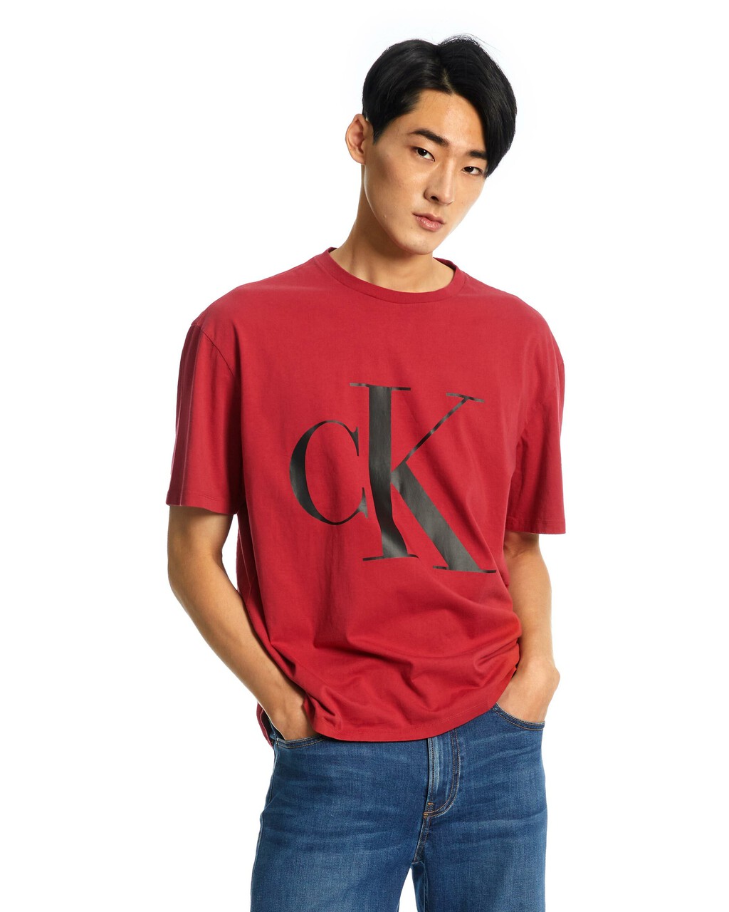 花押字寬鬆剪裁 T 恤, KARANDA RED-640, hi-res