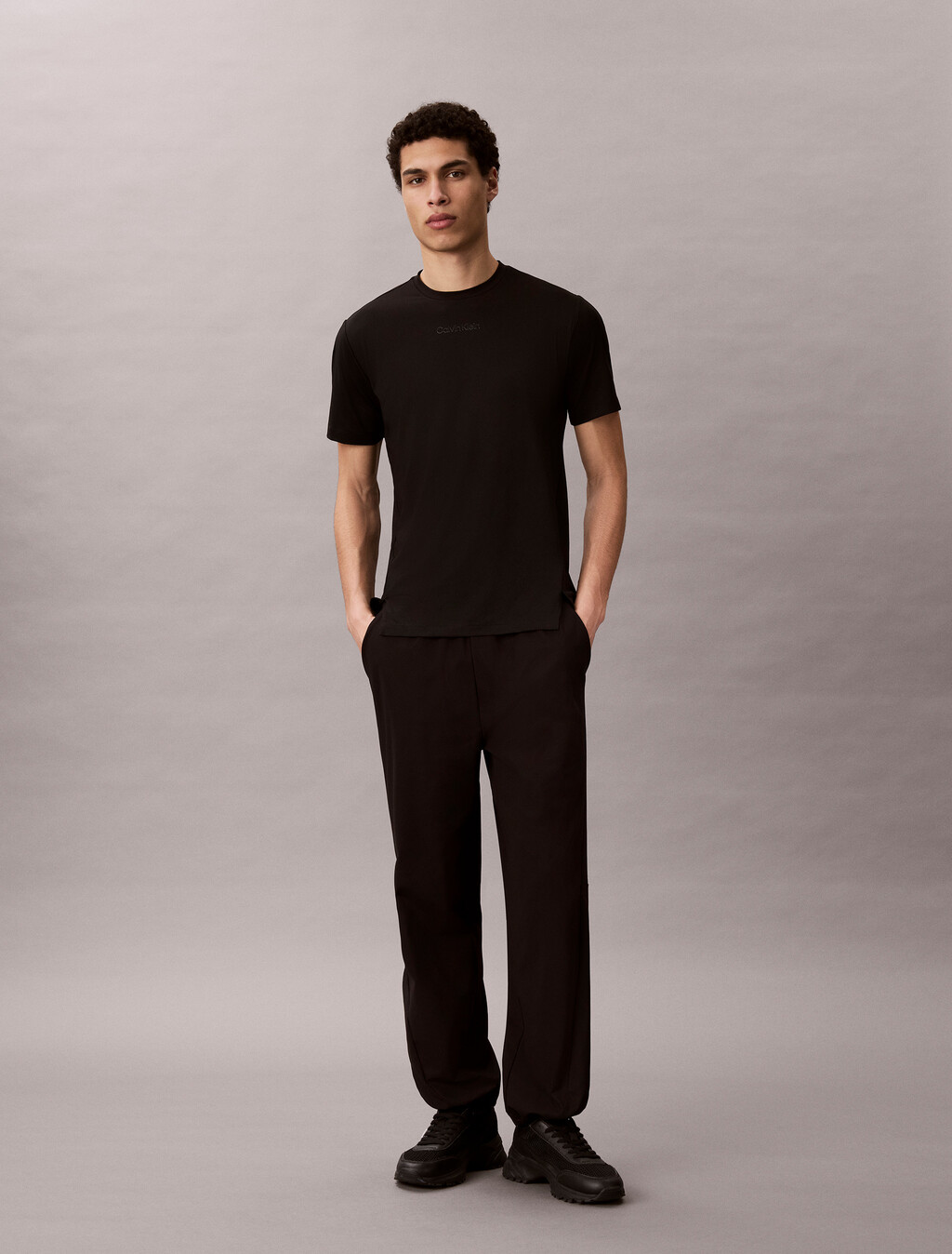 Icon Sport 運動網布短袖 T 恤, Black, hi-res