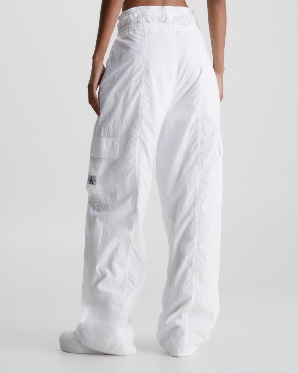 Soft Touch Wide Leg Cargo Pants, Bright White, hi-res