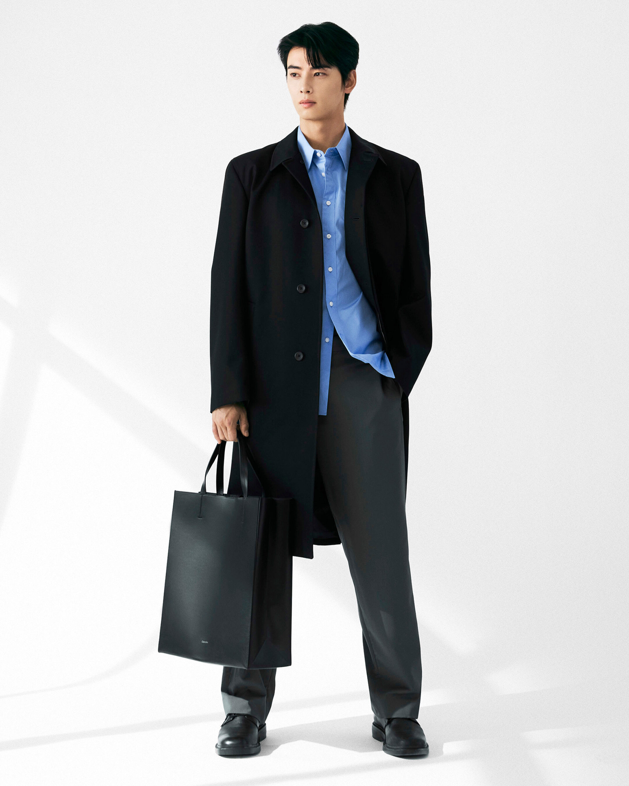 Wool Twill Car Coat blue Calvin Klein Hong Kong