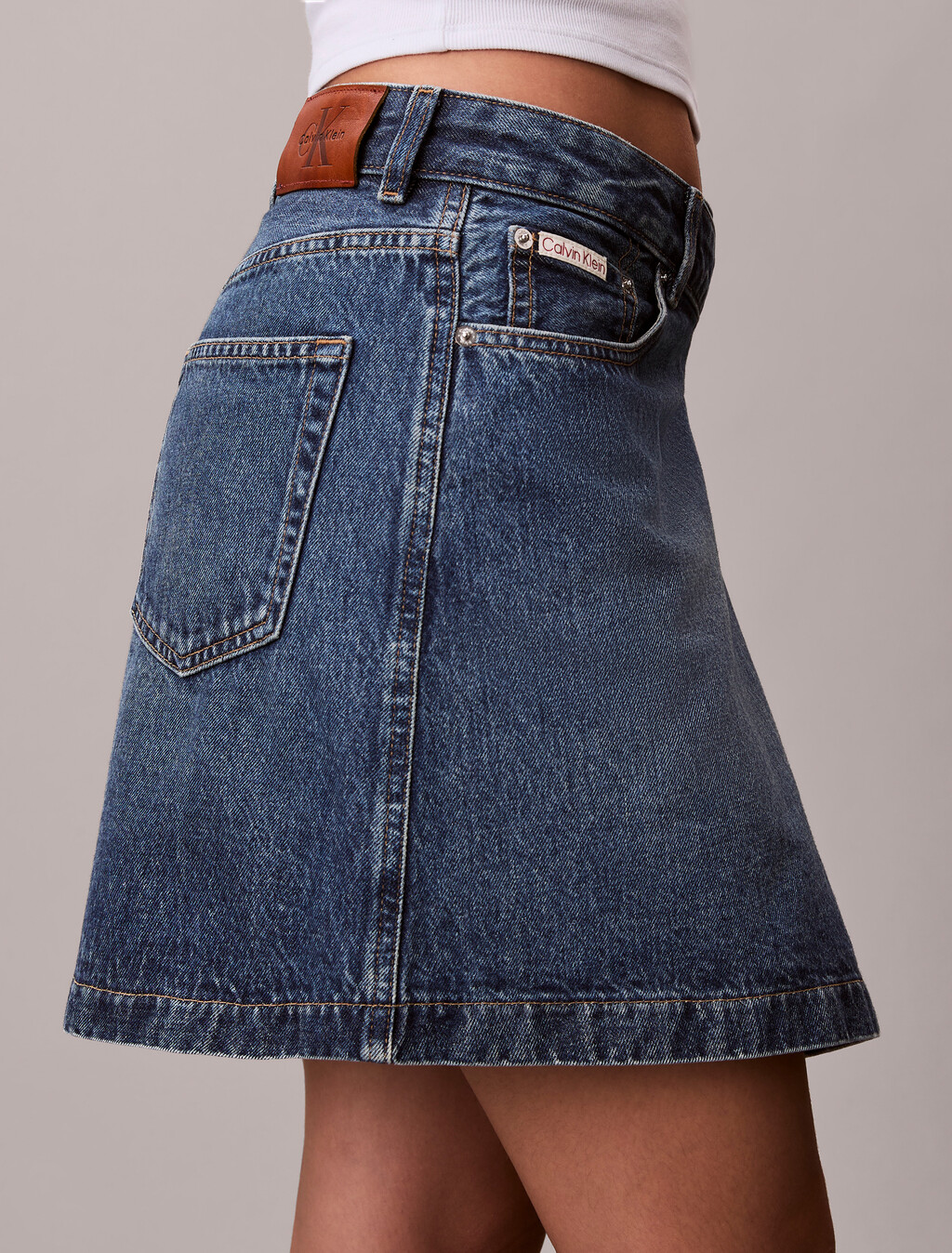 Denim Mini Wrap Skirt, COLD SPRINGS, hi-res