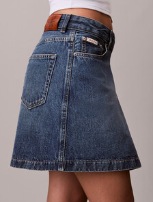 Denim Mini Wrap Skirt, COLD SPRINGS, hi-res