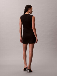 Jersey Fit and Flare Dress, Black, hi-res