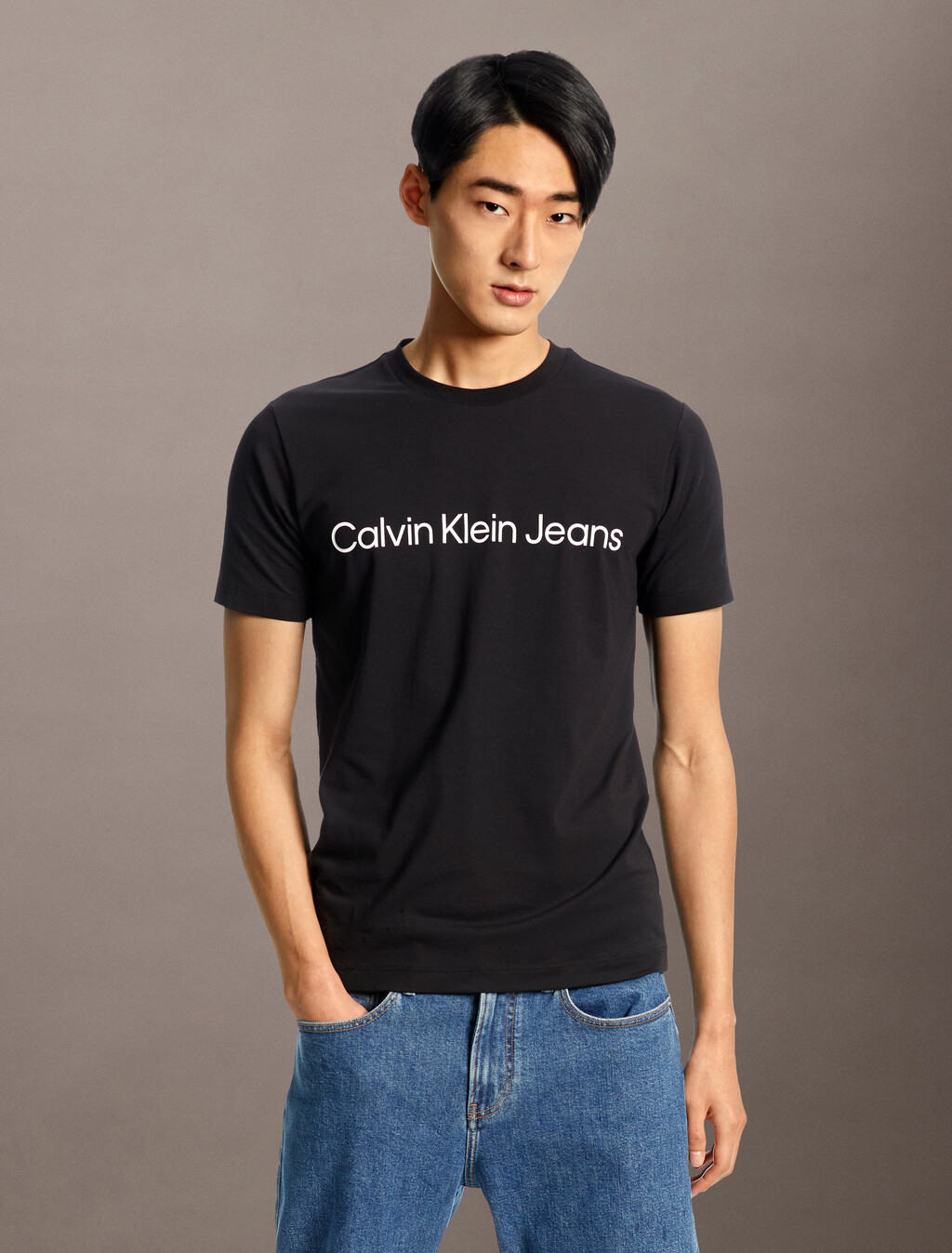 Institutional Logo 合身上衣, Ck Black, hi-res