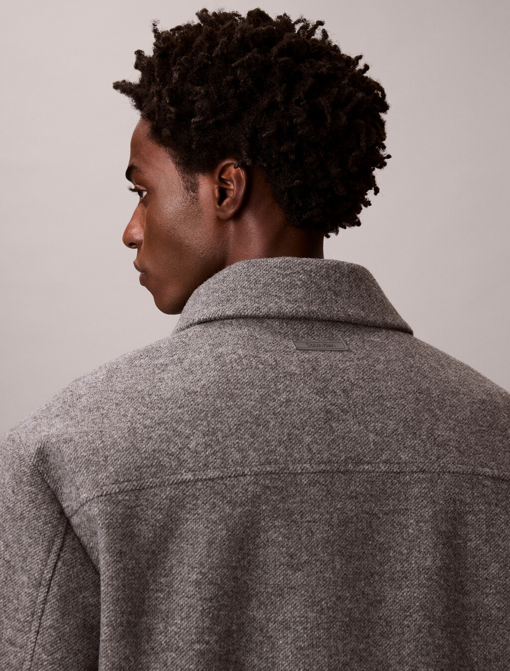 Tech Filled Shirt Jacket, Heather Grey, hi-res