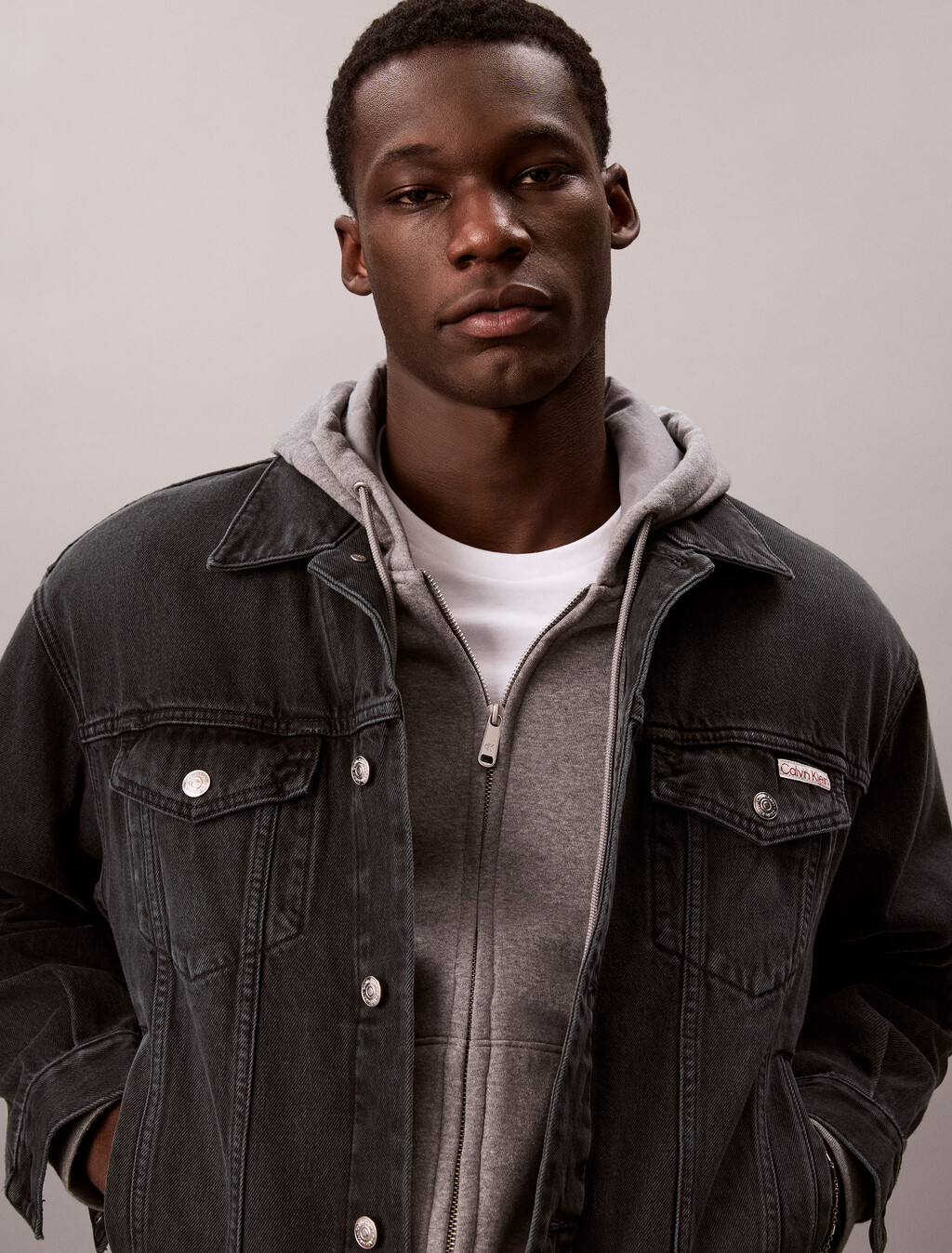 90s Denim Trucker Jacket, MIDNIGHT EMERALD, hi-res