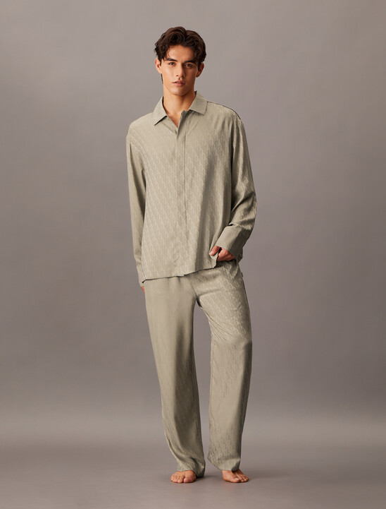 Satin Jacquard Sleep Shirt