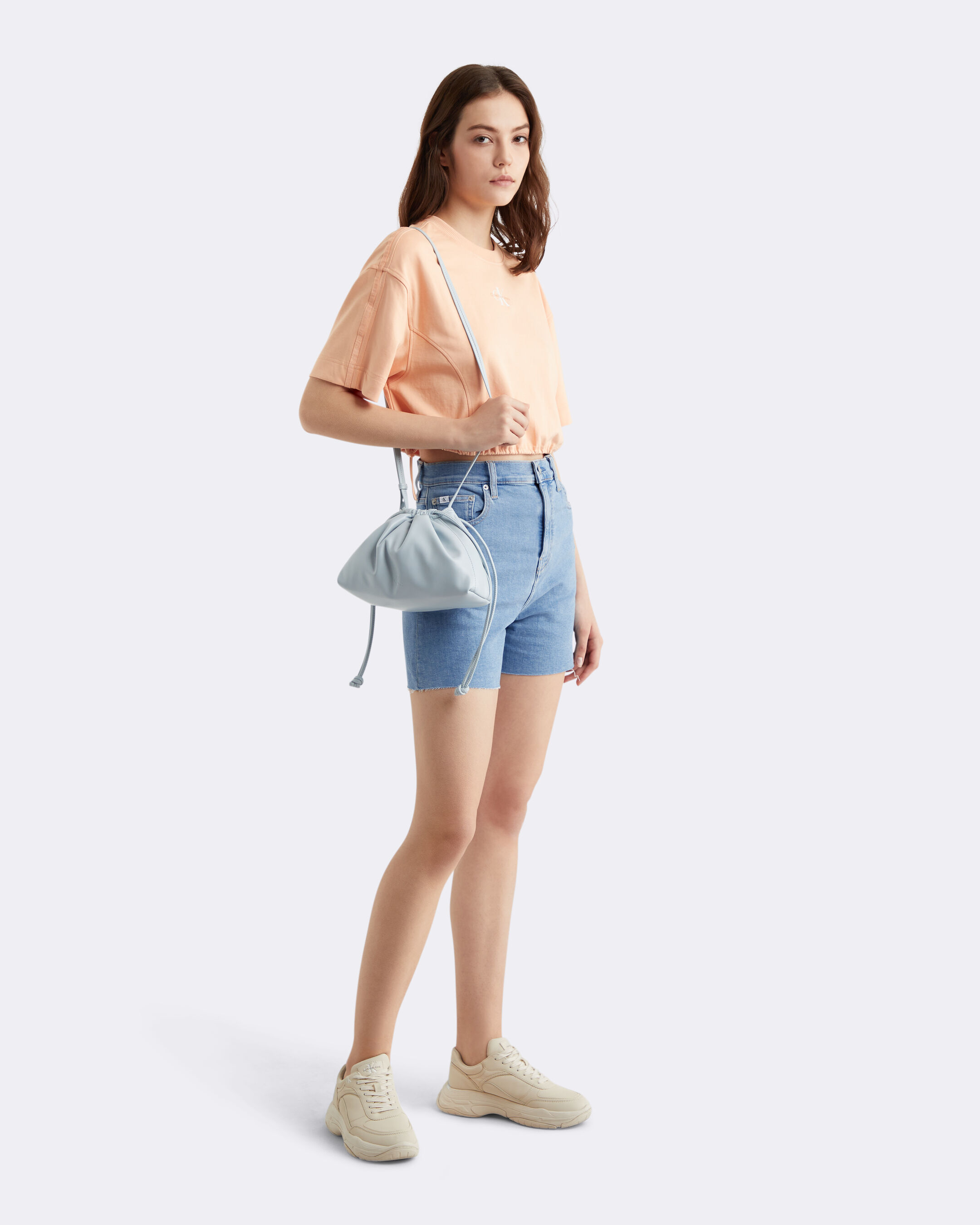 High Rise Relaxed Cooling Denim Shorts blue Calvin Klein Hong Kong