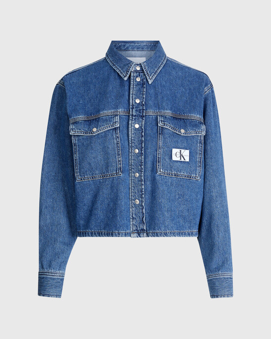 CROPPED DENIM SHIRT JACKET