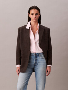 Stripe Relaxed Button-Down Shirt, Powder Pink, hi-res