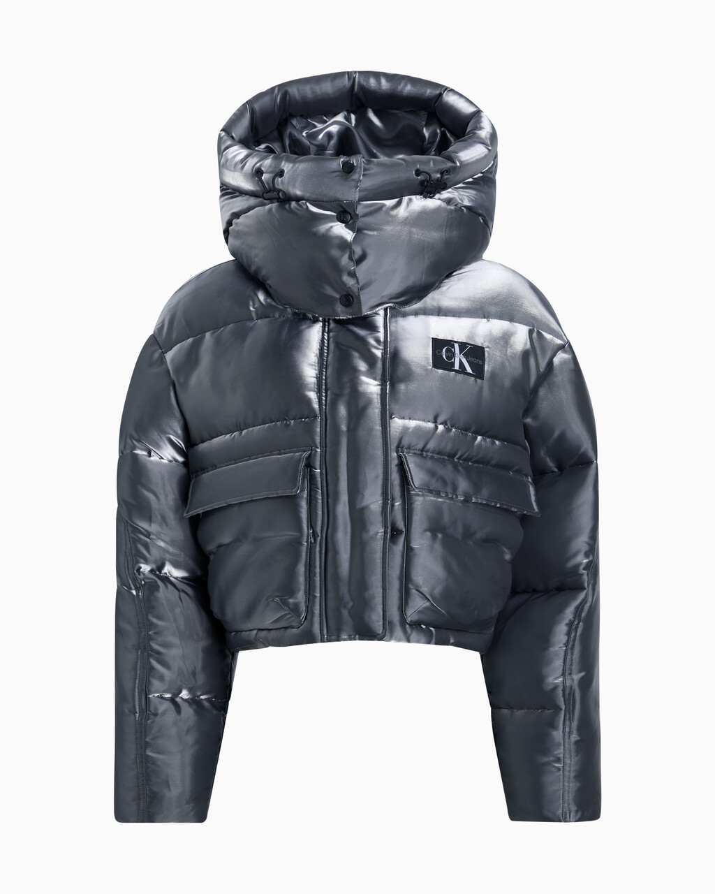 Liquid Metal Hooded Puffer Jacket, Liquid Metal, hi-res