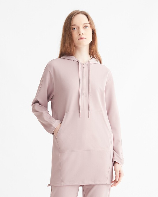 CK EFFECT HOODED SWEAT DRESS