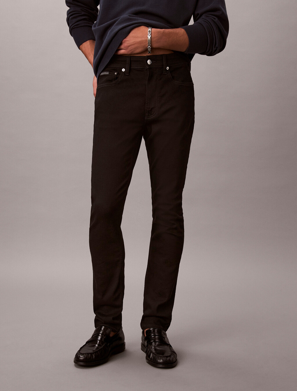 經典緊身黑色牛仔褲, CK CLASSIC BLACK, hi-res