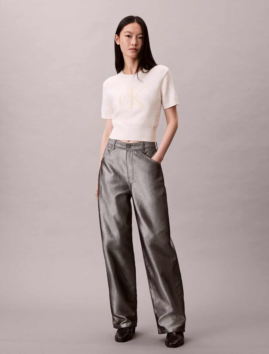 CHNKY CTTN GRPHC VST, White Greige, hi-res
