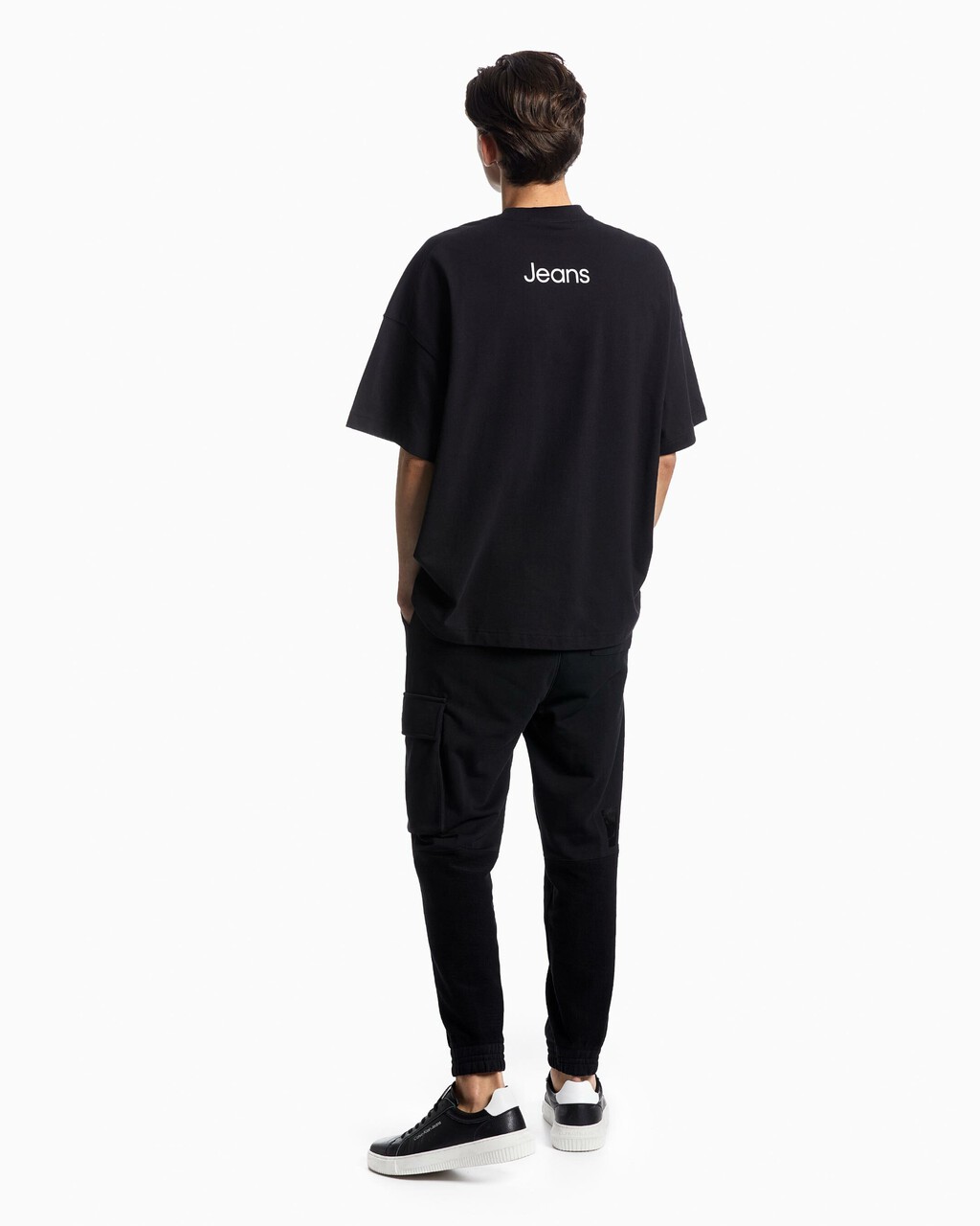 Unisex Bold Logo Institutional Tee, CK BLACK, hi-res