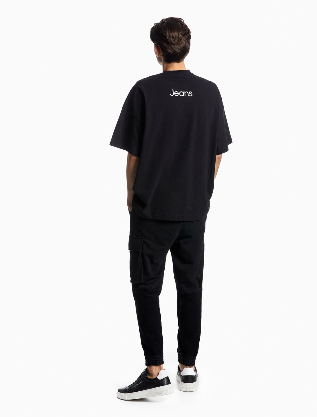 Unisex Bold Logo Institutional Tee, CK BLACK, hi-res