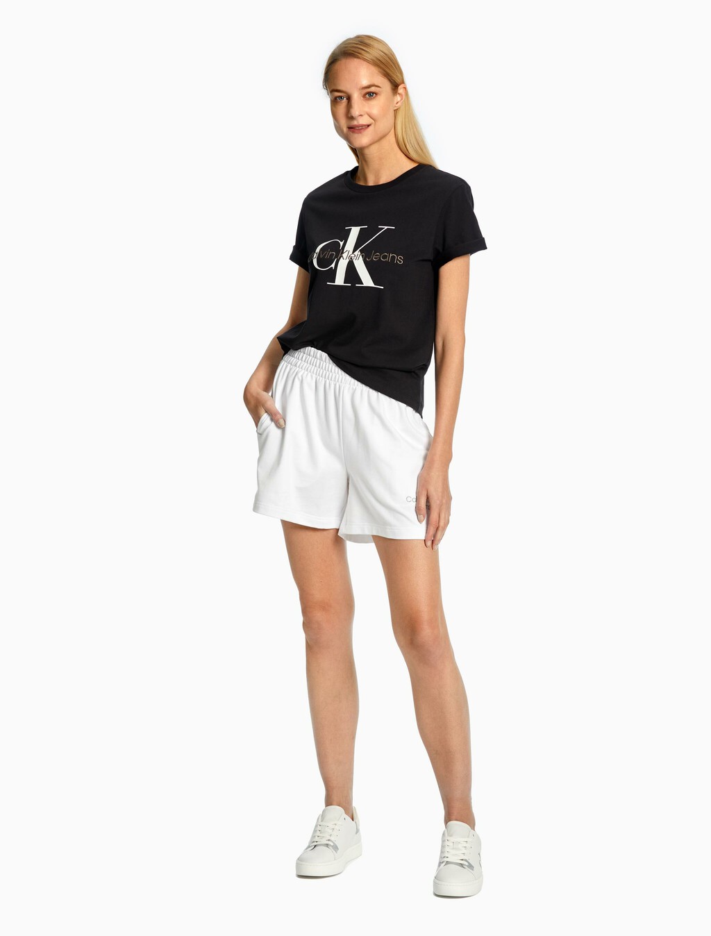 有機棉 Monogram 上衣, Ck Black, hi-res