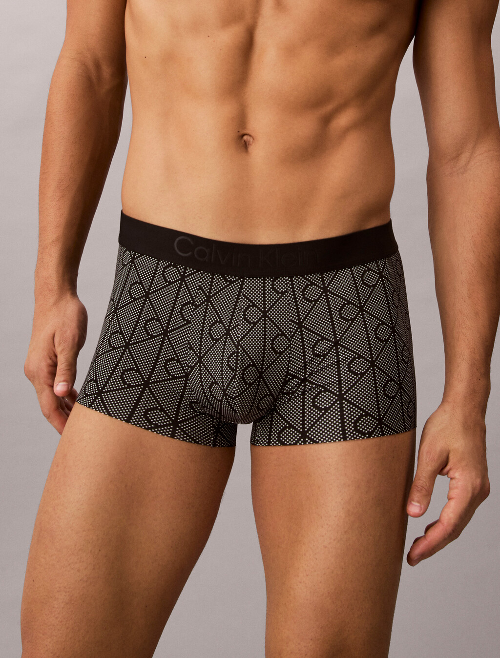 Low Rise Trunks - CK Black, PERFORATED EMBLEM BLACK, hi-res