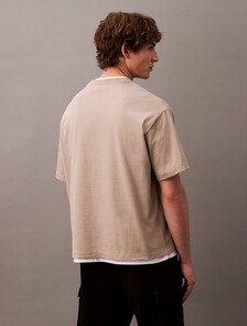 Calvin Logo 圓領上衣, Vintage Khaki, hi-res