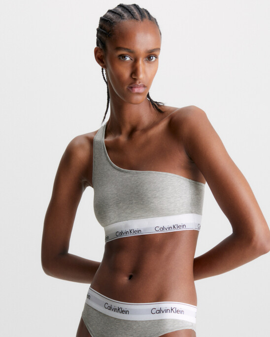 MODERN COTTON ONE SHOULDER LIGHTLY LINED BRALETTE