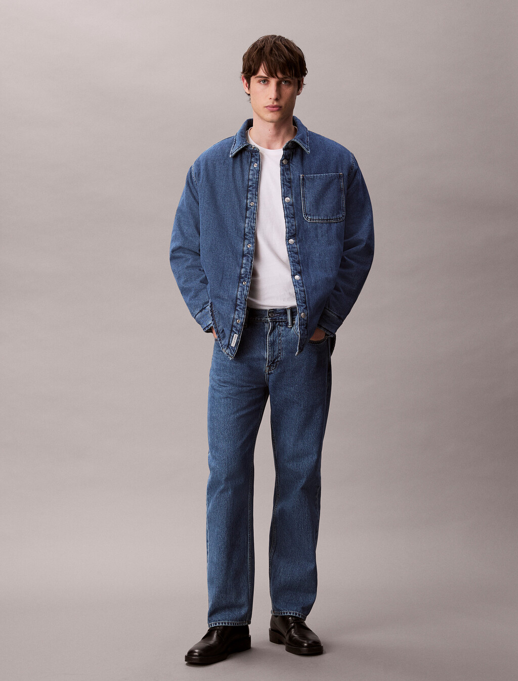 Ritz 絎縫牛仔襯衫, RITZ, hi-res