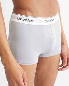 MODERN COTTON STRETCH TRUNKS 2 PACK, BA1ND05 Grey Heather/Silver Springs, hi-res
