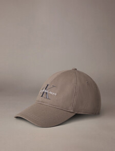 Monogram Baseball Cap, Charcoal Gray, hi-res