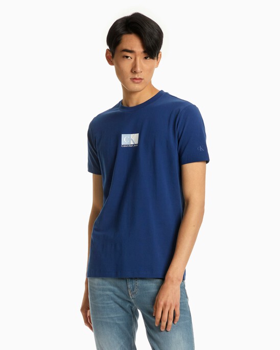 TWO TONE MONOGRAM BOX TEE