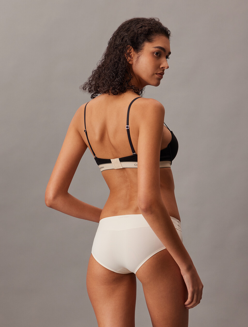 承托半杯式胸圍 - Heritage Cotton, Black, hi-res