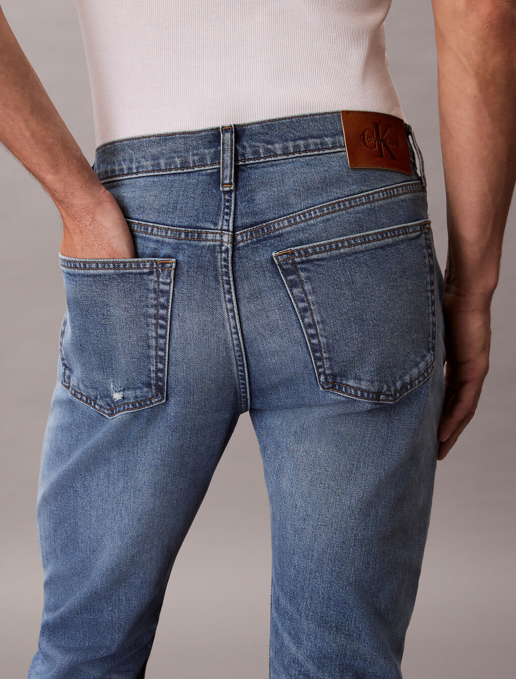 Slim Taper Jeans, MED SHOWER, hi-res