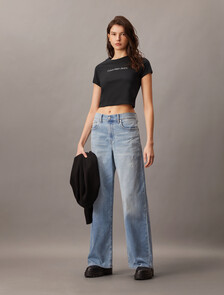 Institutional Baby Tee, Black, hi-res