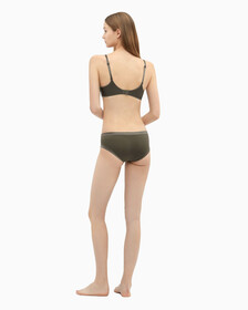 CK BLACK STRUCTURE PUSH UP PLUNGE BRA, PLATINUM GREY, hi-res