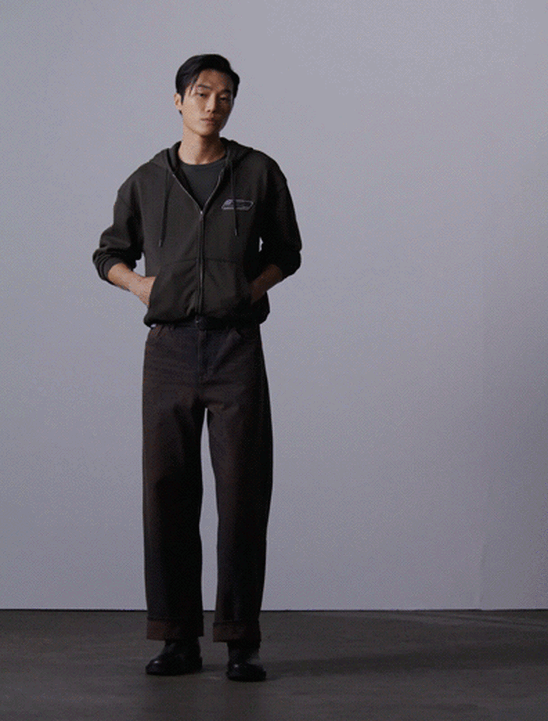 Jung Kook for Calvin Klein 毛圈寬鬆拉鏈連帽衛衣