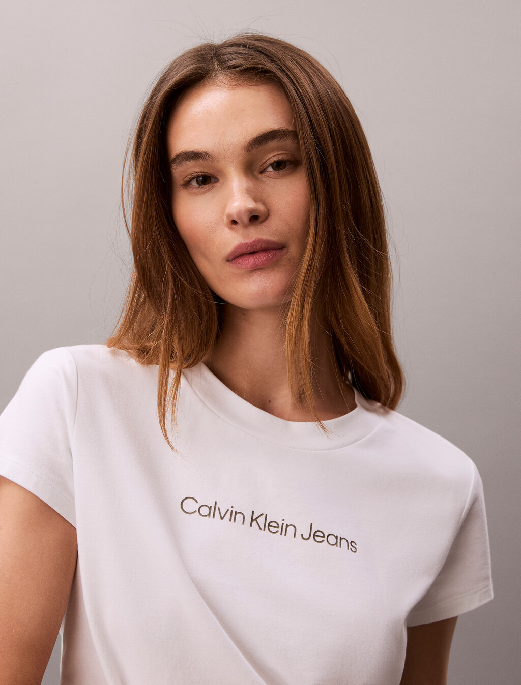 經典標誌貼身 T 恤, Bright White, hi-res