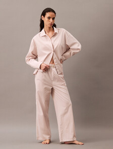 棉質府綢標準版型襯衫, 17744 STEADY STRIPE+GRAY MORN, hi-res