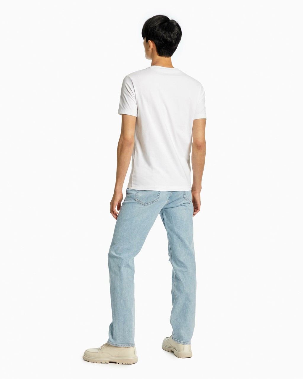 INSTITUTIONAL LOGO SLIM TEE, Bright White, hi-res