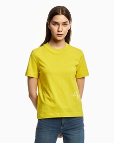 STRAIGHT OMBRE LOGO TEE, Dune Yellow, hi-res